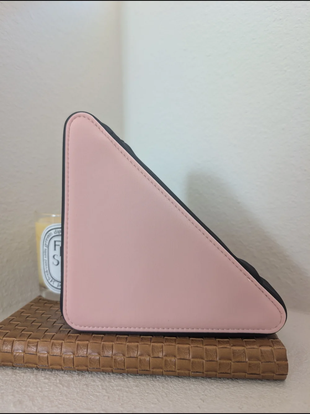 PRADA Beauty Pink Triangle Cosmetic Pouch